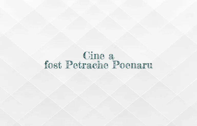 cine a fost petrache poenaru