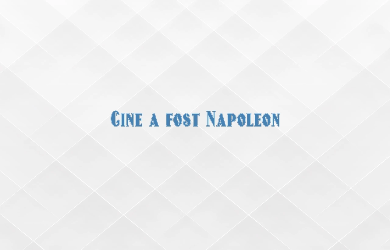 cine a fost napoleon